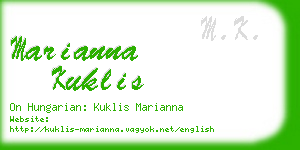 marianna kuklis business card